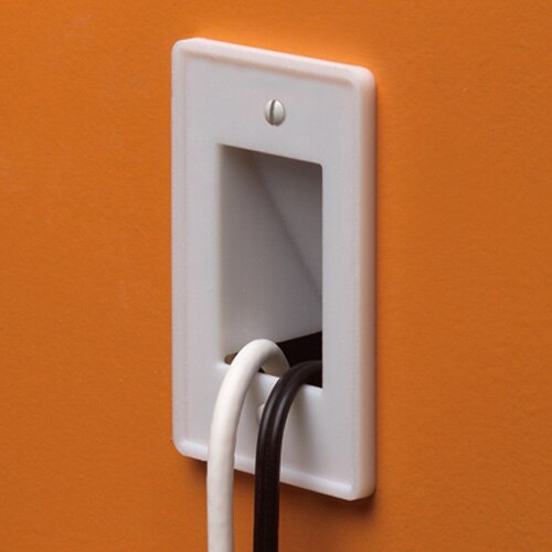Arlington Reversible Cable Access Wallplate, 1-Gang