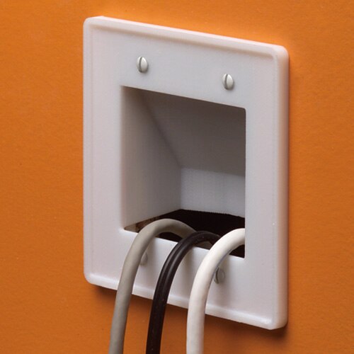 Arlington Reversible Cable Access Wallplate, 2-Gang