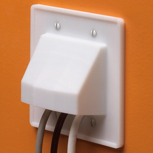 Arlington Reversible Cable Access Wallplate, 2-Gang