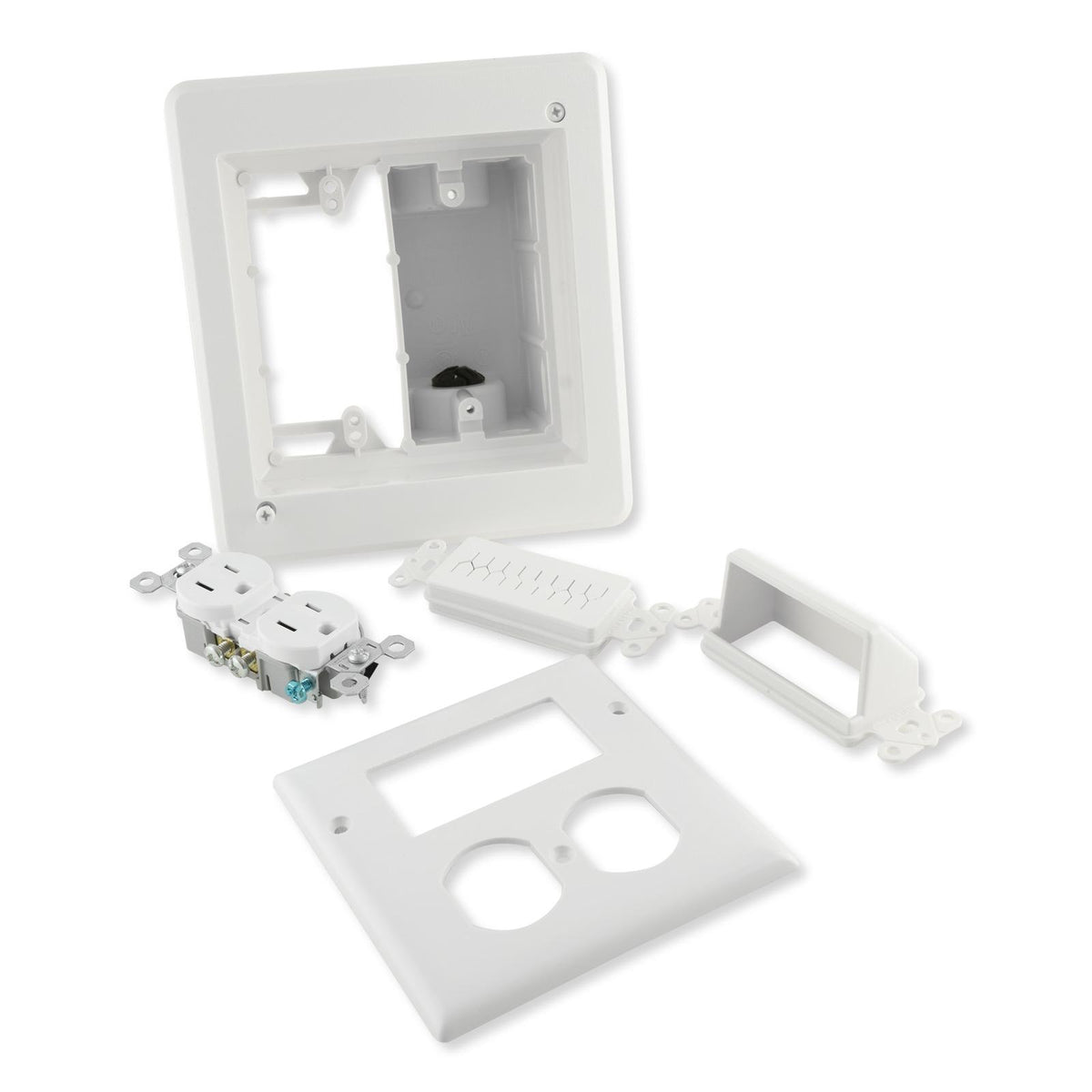 Arlington Recessed TV Box Kit for Power &amp; Low-Voltage