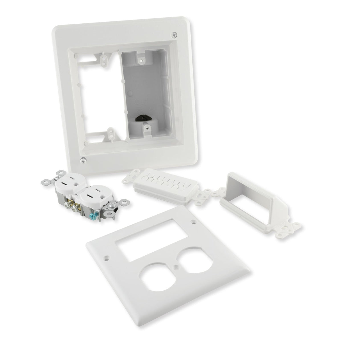 Arlington Recessed TV Box Kit for Power &amp; Low-Voltage