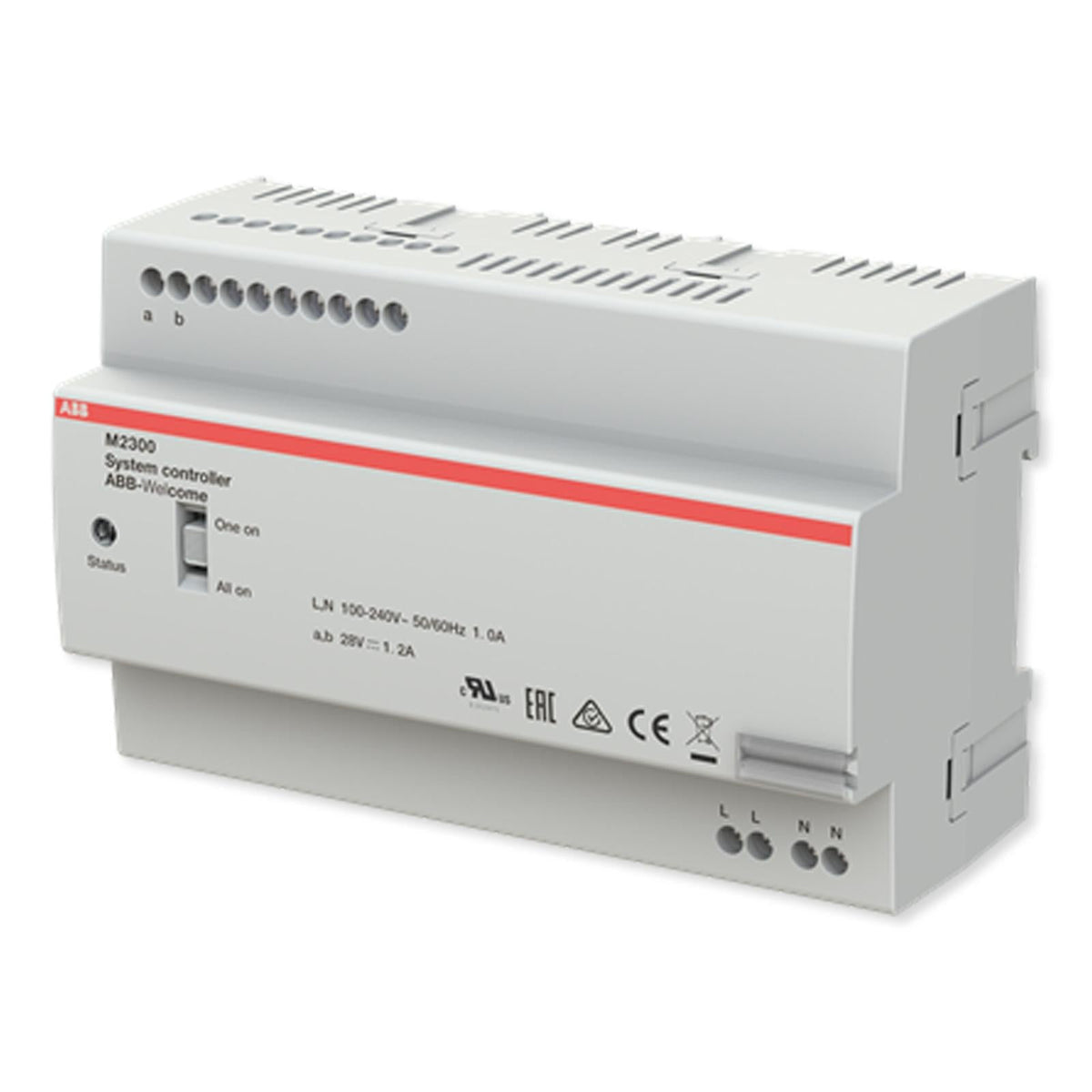 ABB Welcome System Controller, MDRC, 1200mA, With Updated All On/One On Setting