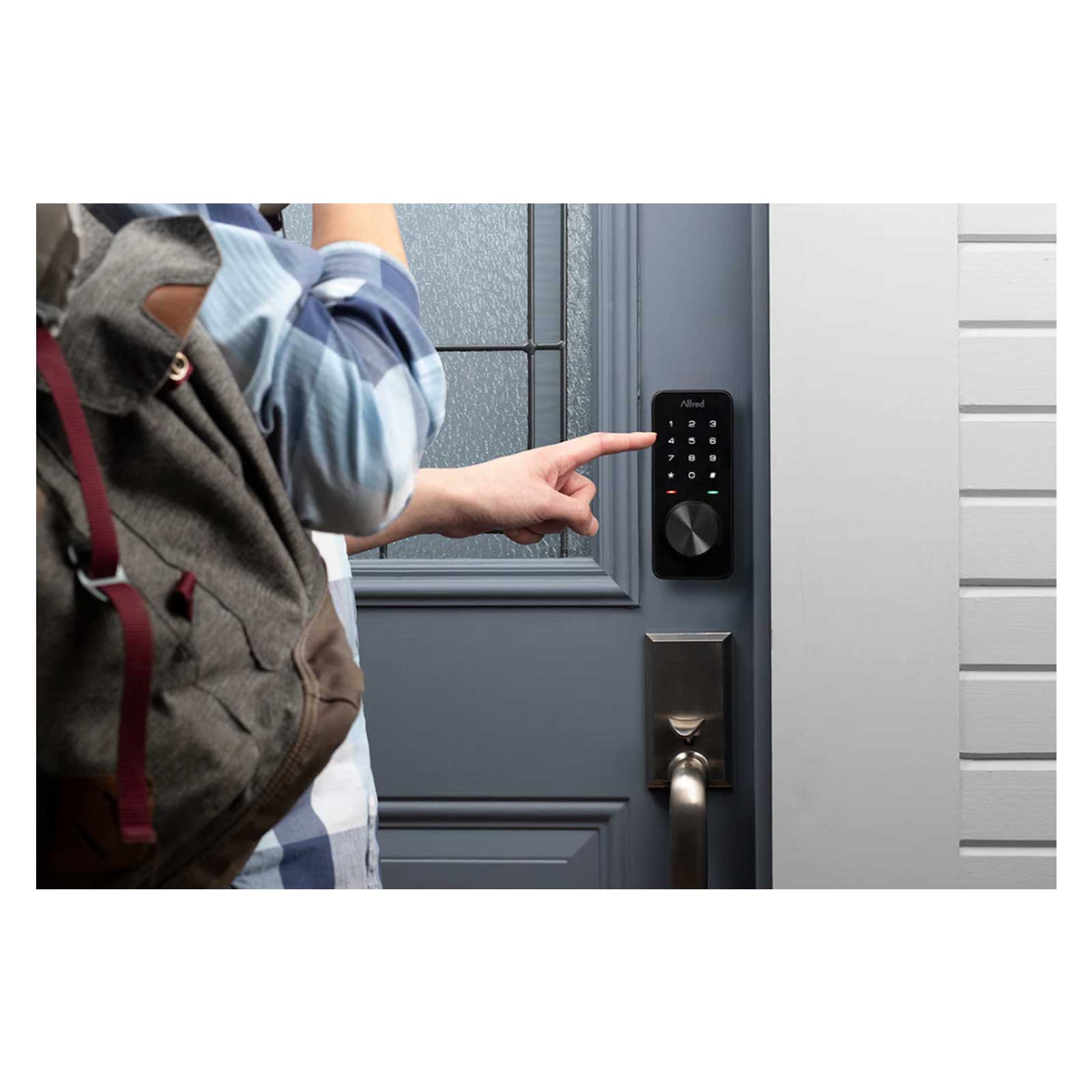 Alfred DB1 Deadbolt Smart Lock with Touchscreen, with Key, Z-Wave, Bluetooth
