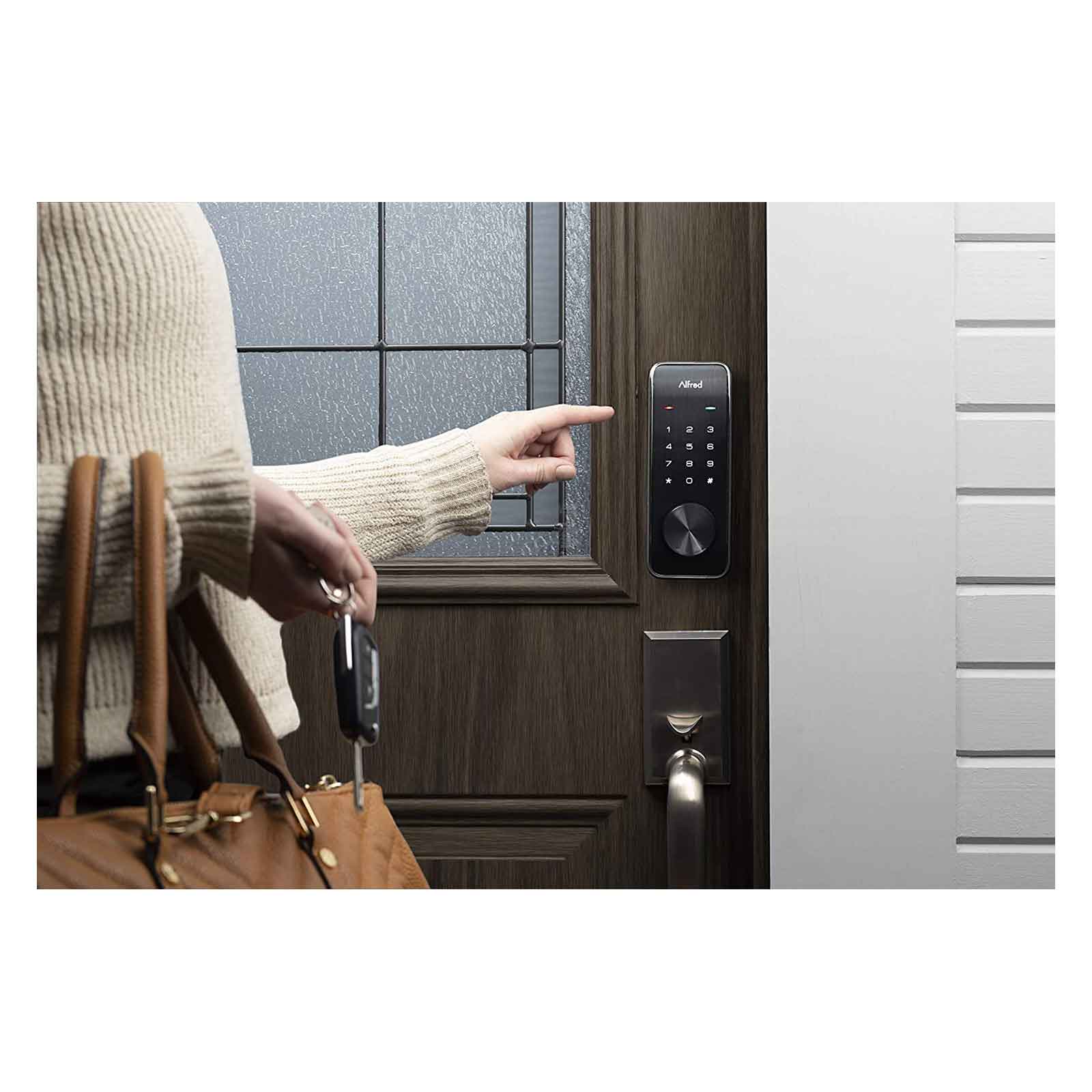 Alfred DB2 Deadbolt Smart Lock with Touchscreen, Bluetooth, with Key