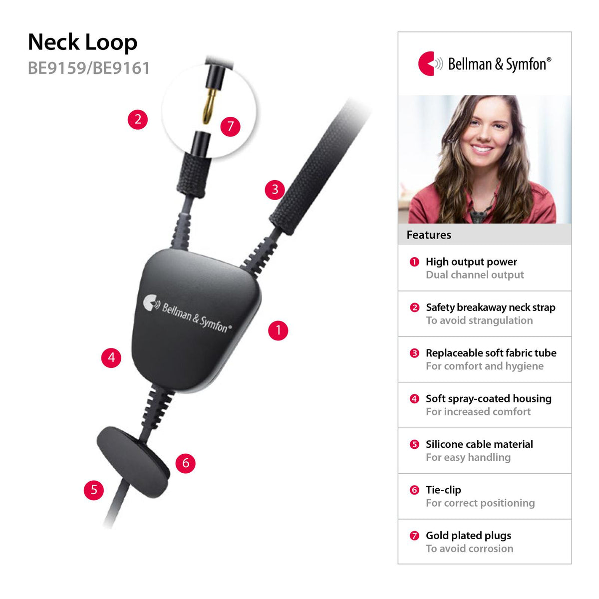 Bellman & Symfon Neckloop for Maxi & Mino Personal Amplifiers