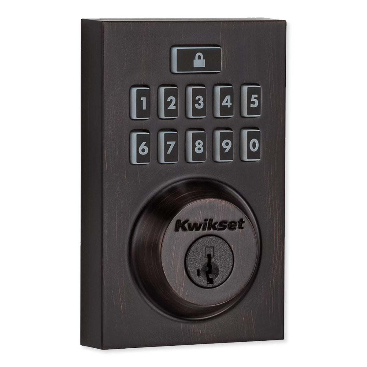 Kwikset SmartCode 914 Zigbee Contemporary Push Button Deadbolt with Cox