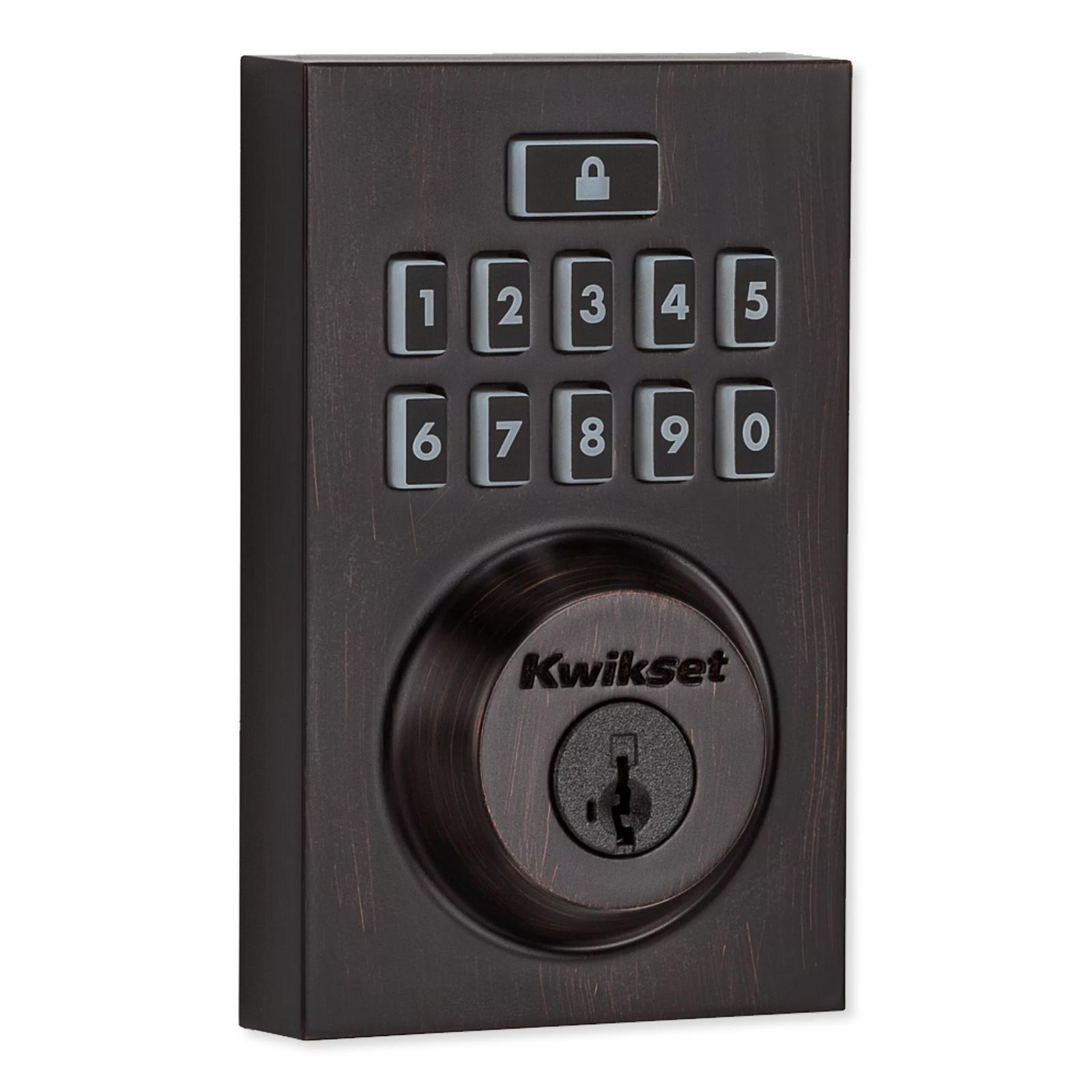 Kwikset SmartCode 914 Zigbee Contemporary Push Button Deadbolt with Cox