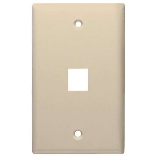 DataComm Keystone Wallplate, 1-Gang, 1-Port