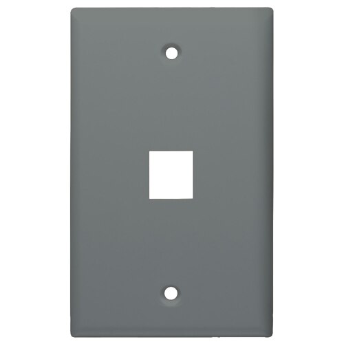 DataComm Keystone Wallplate, 1-Gang, 1-Port
