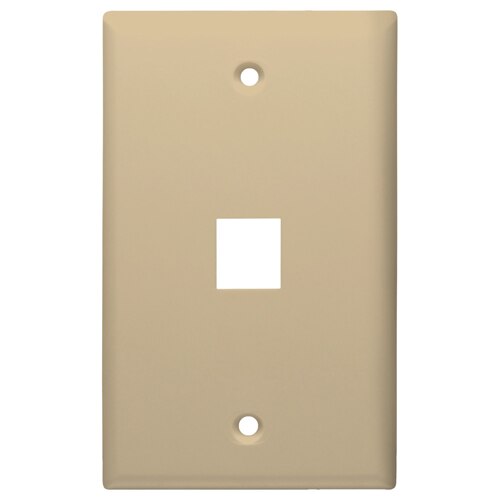 DataComm Keystone Wallplate, 1-Gang, 1-Port