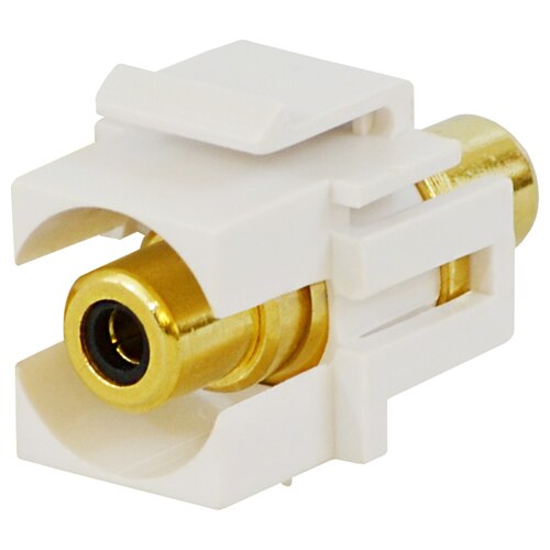DataComm RCA Keystone Snap-In Connector, Black Insert