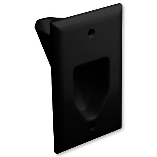 DataComm Recessed Cable Access Wallplate, 1-Gang