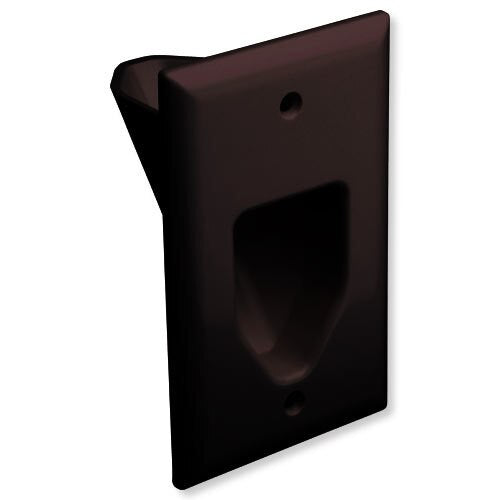 DataComm Recessed Cable Access Wallplate, 1-Gang