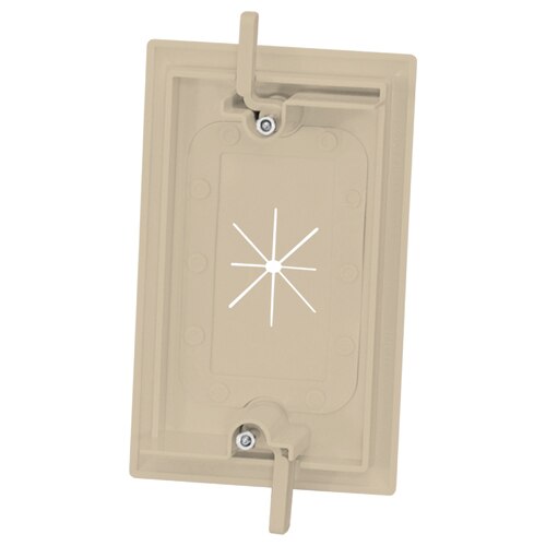 DataComm Cable Access Wallplate with Flexible Opening, 1-Gang