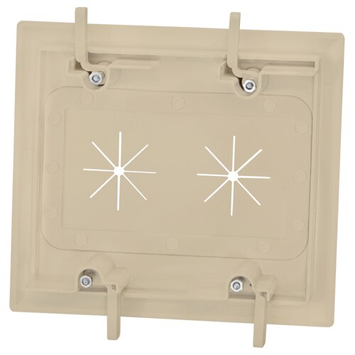 DataComm Cable Access Wallplate with Flexible Opening, 2-Gang
