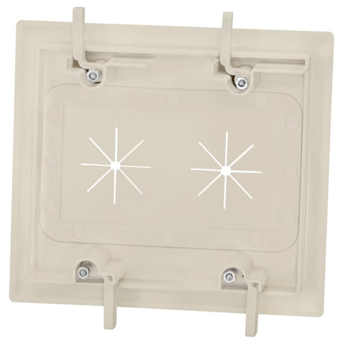 DataComm Cable Access Wallplate with Flexible Opening, 2-Gang
