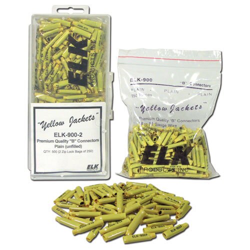ELK B-Connectors, Unfilled, Yellow (500 Pack)