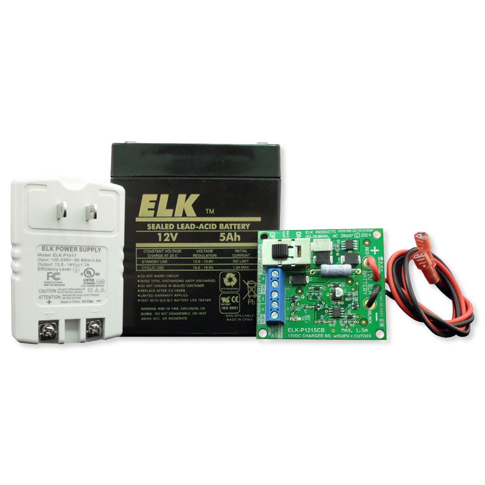 ELK Power Supply/Battery Charger Kit with 12V, 5Ah Battery