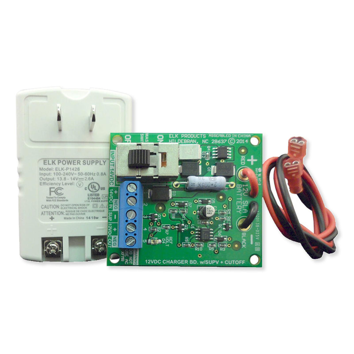ELK 12VDC Power Supply/Battery Charger, 2.4A