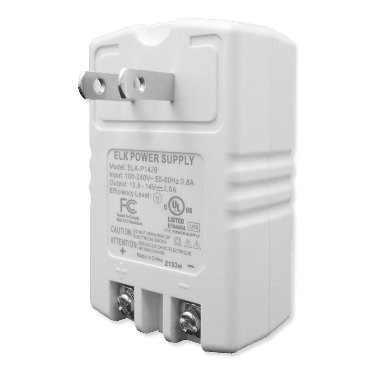 ELK Plug-In Power Supply, 14VDC, 2.6A