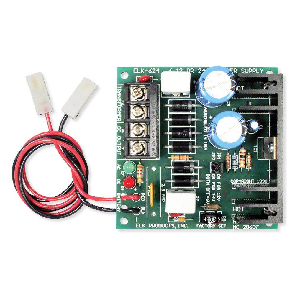 ELK Power Supply &amp; Battery Charger, 6/12/24VDC