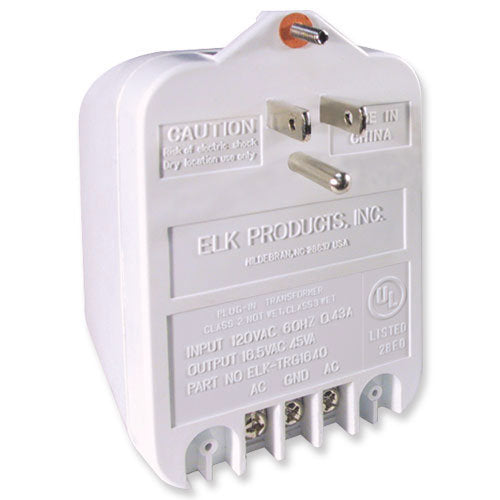 ELK AC Transformer with Ground, 16.5VAC 45VA