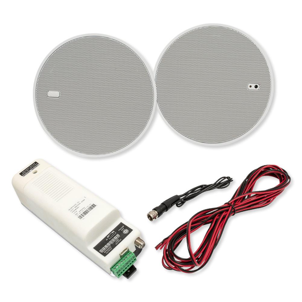 KBSound STAR Space Bluetooth Amplifier, Two 5 In. Speakers, White