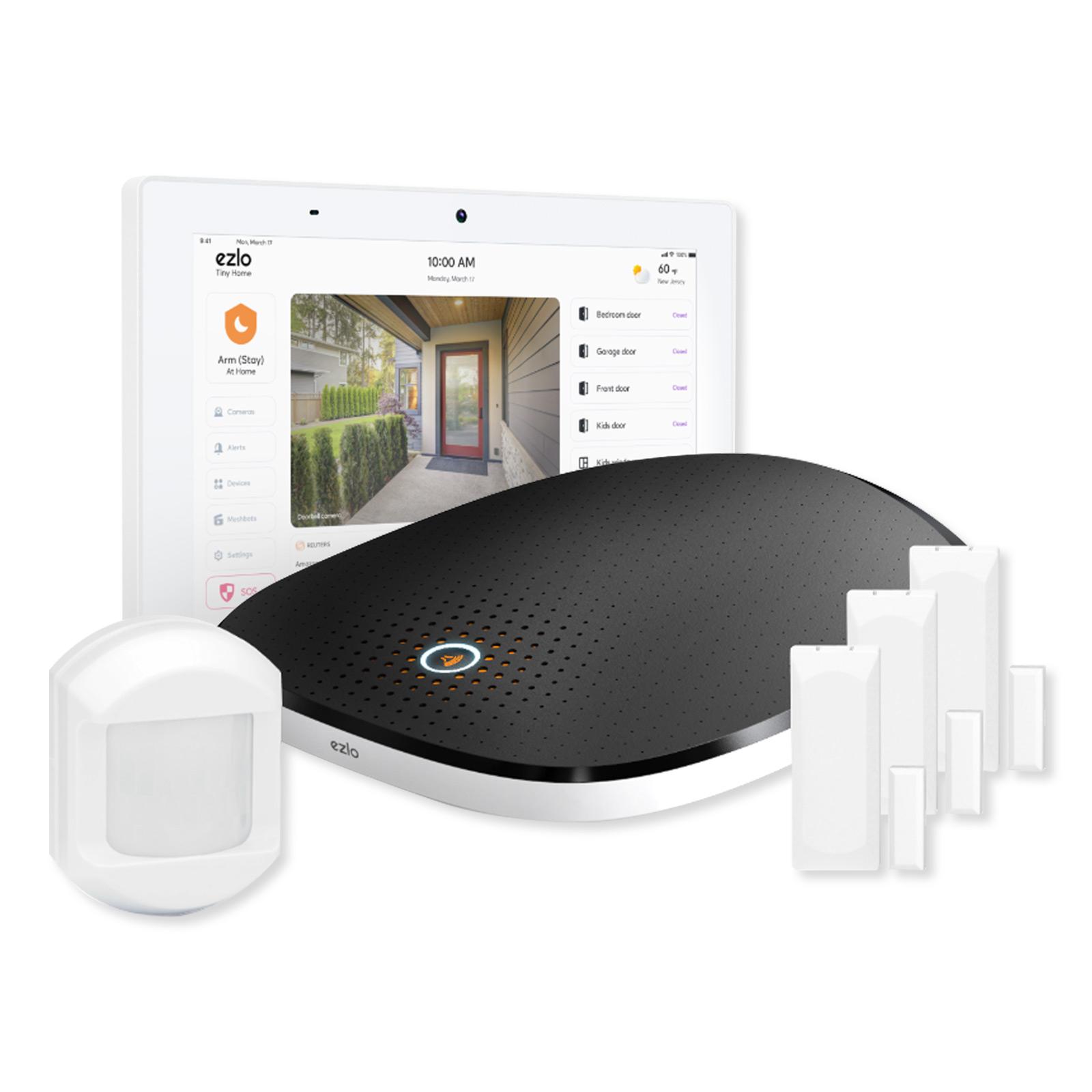 EzloSecure Hub, Touchscreen, 3 DW Sensors, 1 Motion Sensor 345 MHz