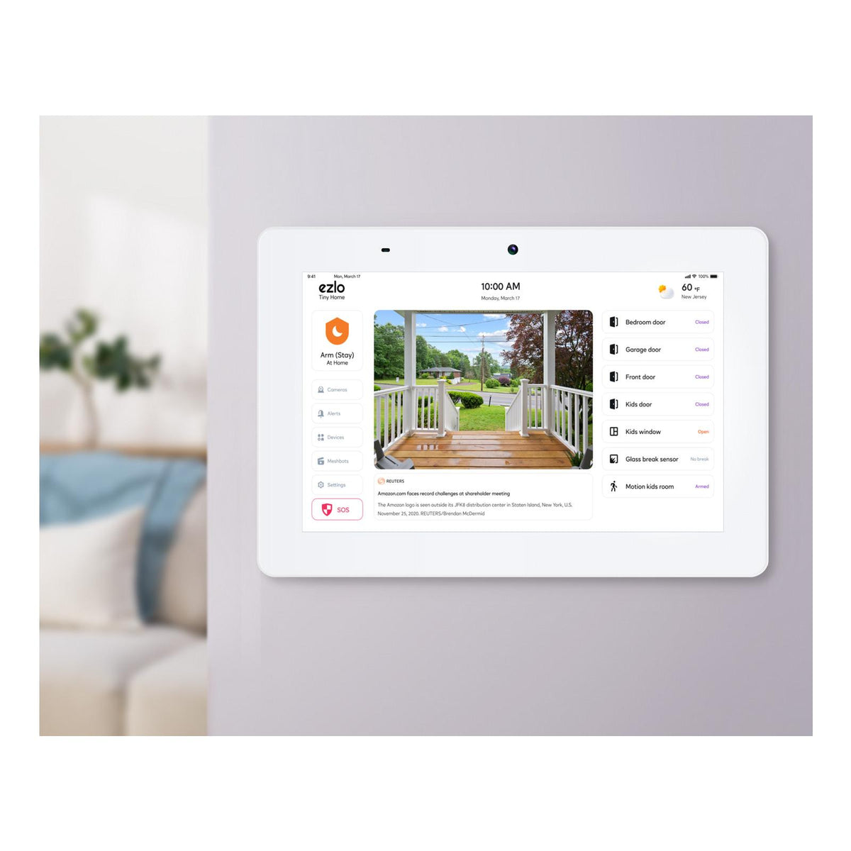 Ezlo 10" Ezlo Protect Touchscreen - includes Wi-Fi, PoE, Wall Mount