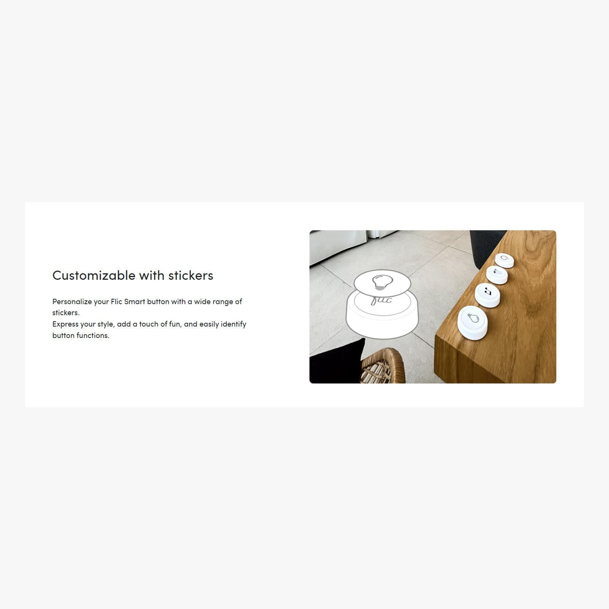 Flic Programmable Smart Button Kit, 5 Pack