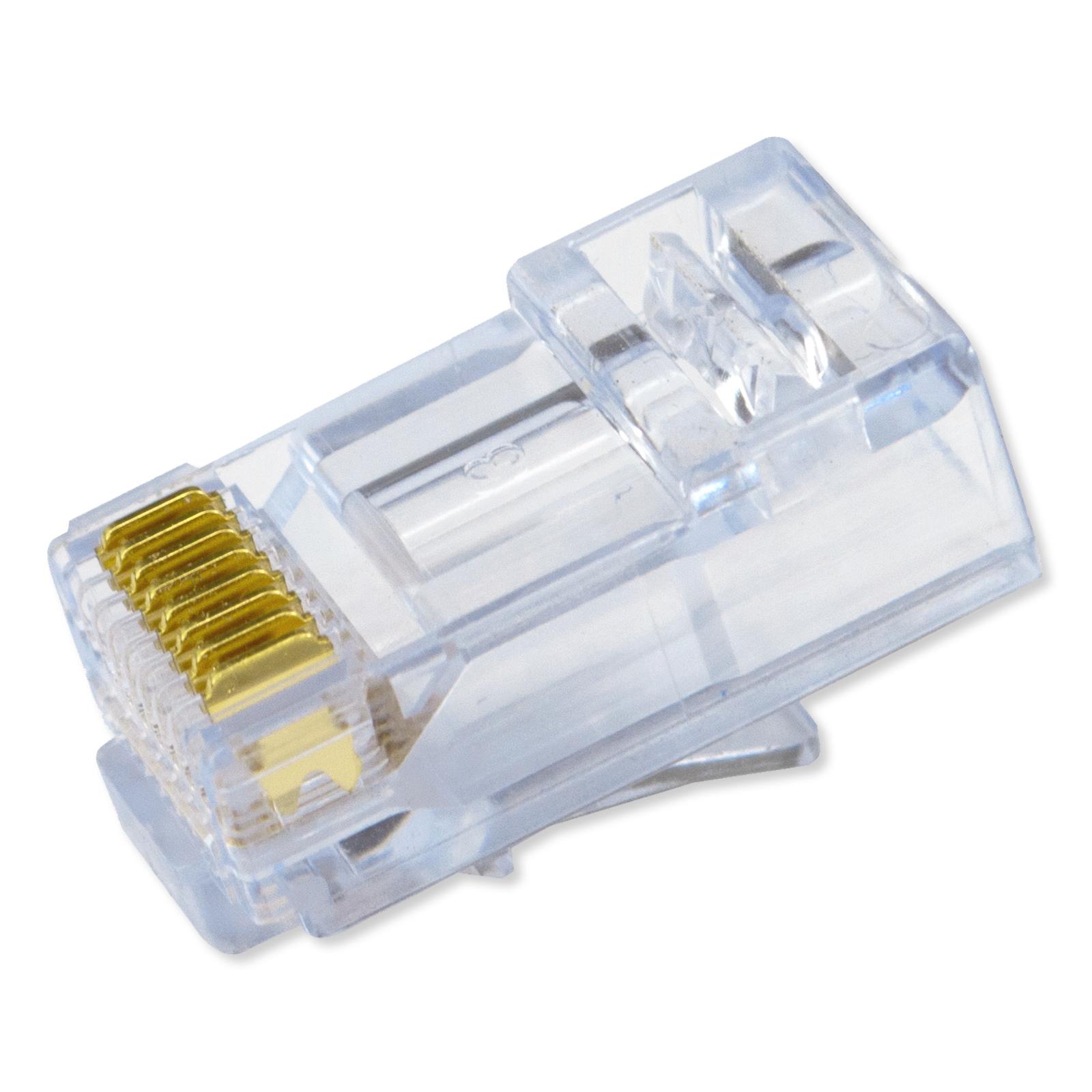 Simply45 Standard 8P8C RJ45 Modular Plug for Cat5E UTP Unshielded (100 Pack)