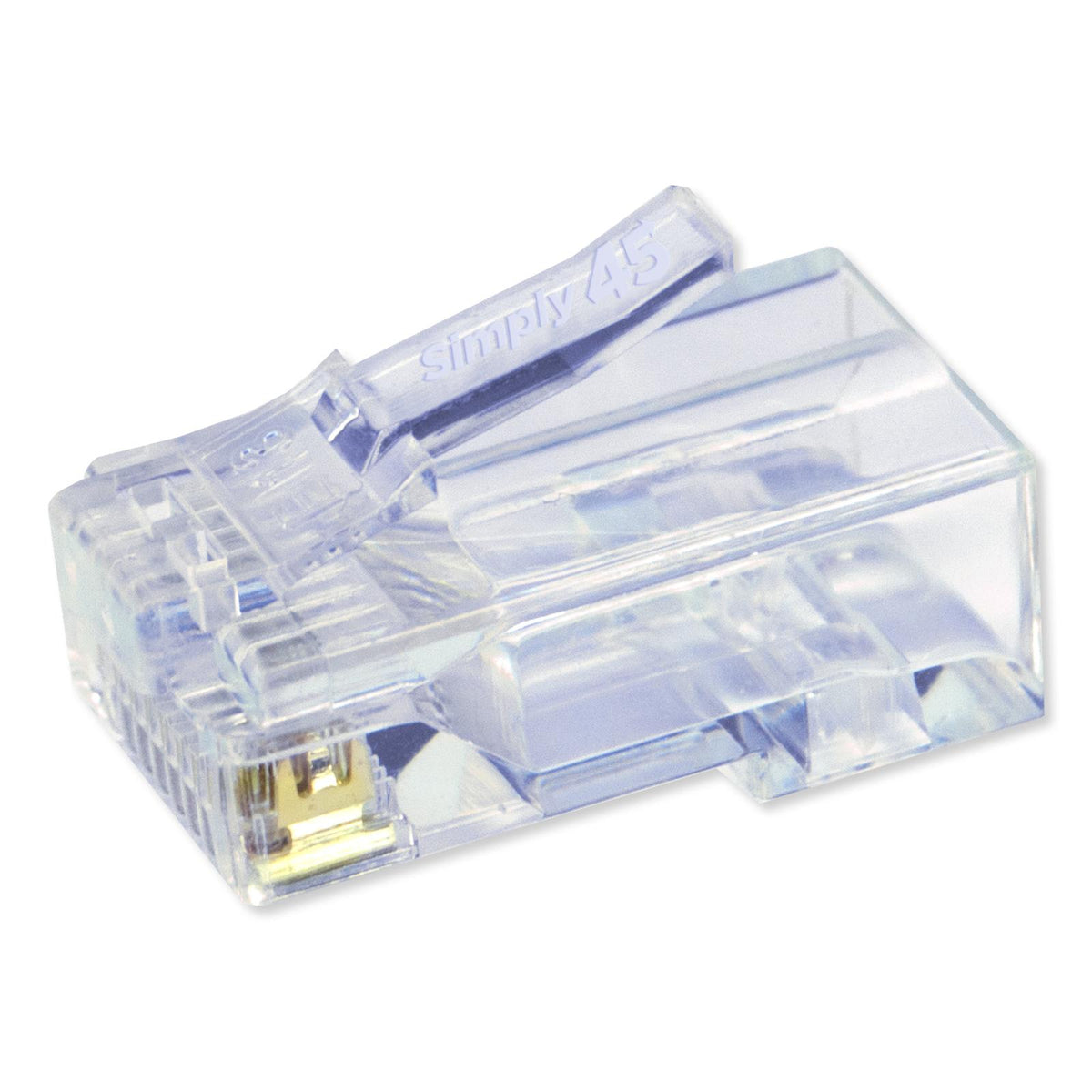 Simply45 Pass Through RJ45 Modular Plug for Cat5e UTP Unshielded