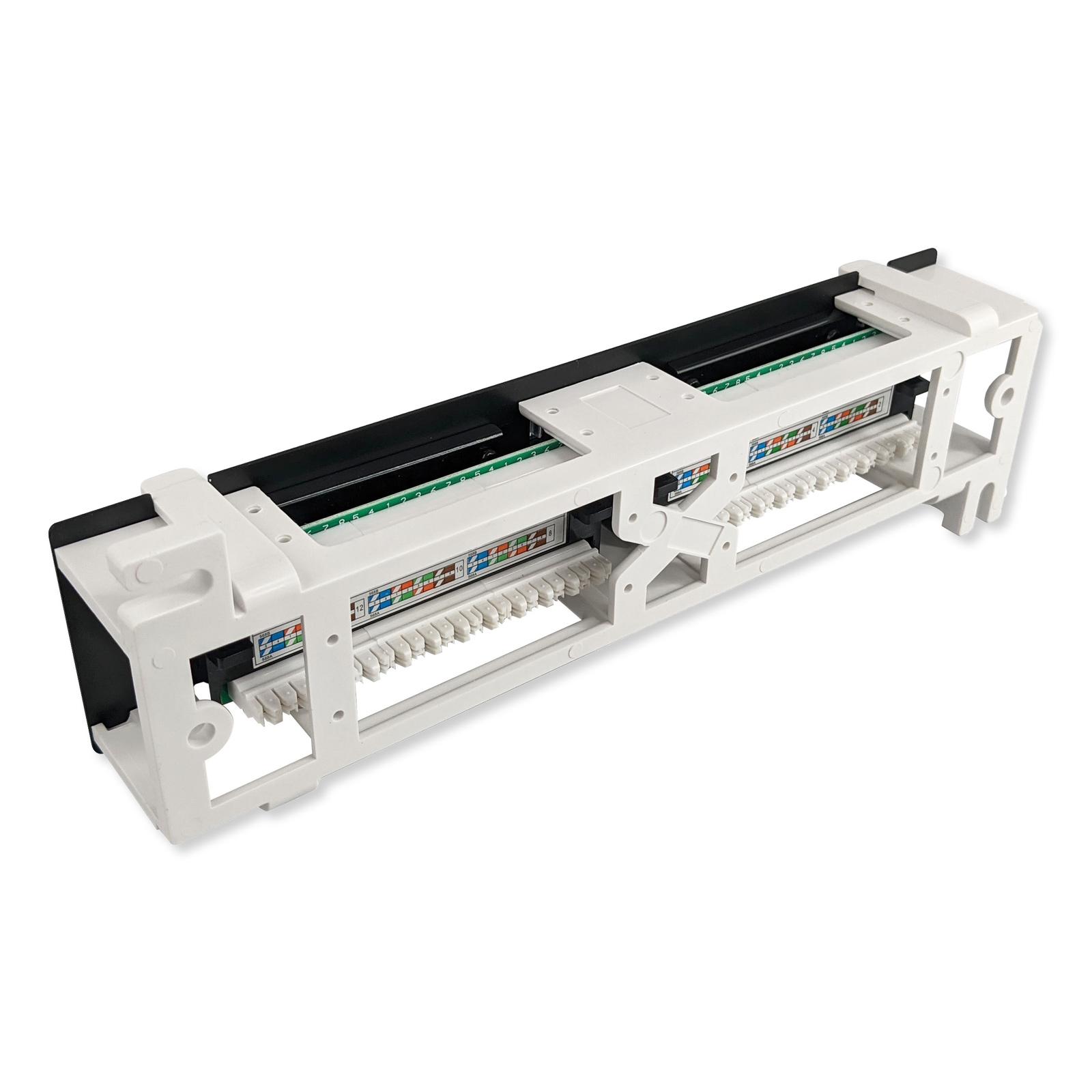 Simply45 Loaded 12-Port Wall Mount Cat5e UTP Patch Panel