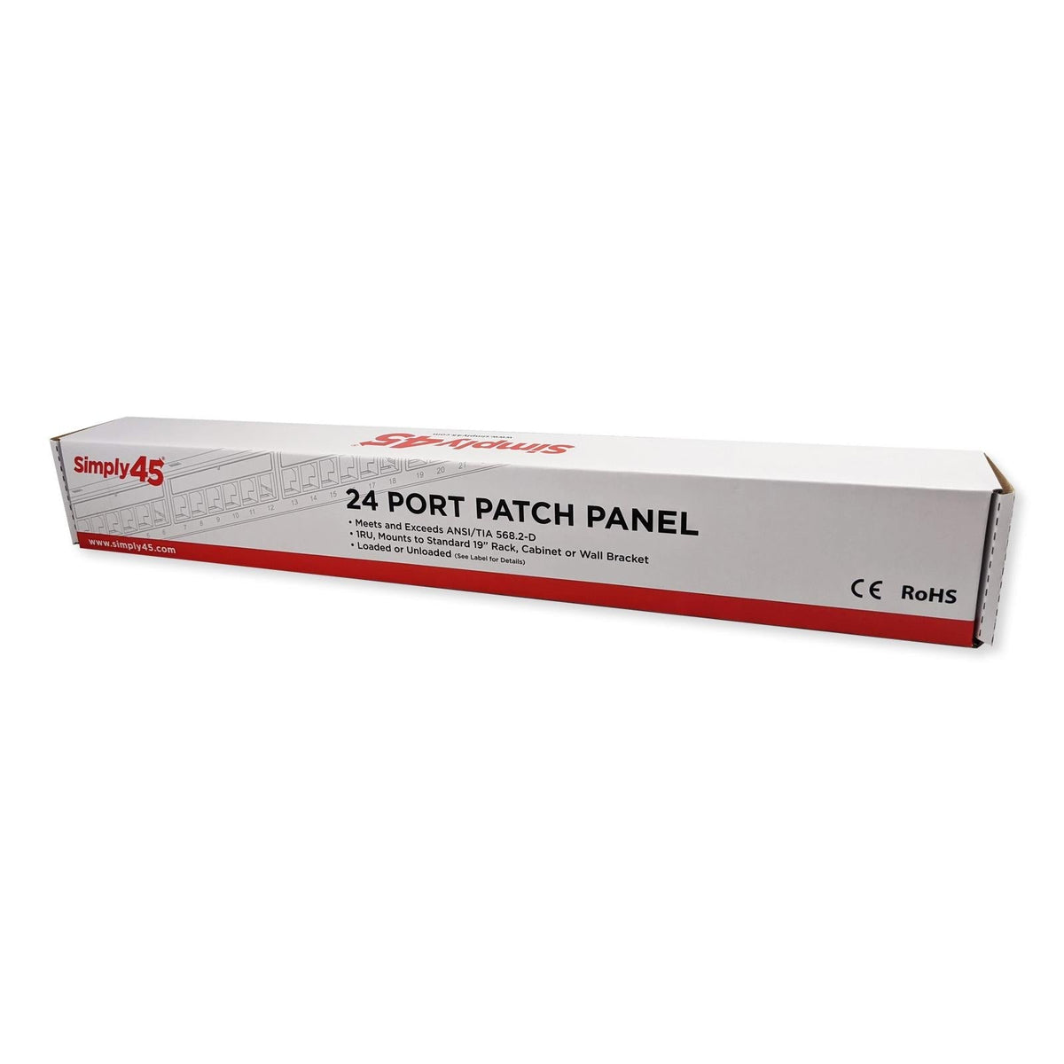 Simply45 Loaded 24-Port Cat6 UTP Patch Panel