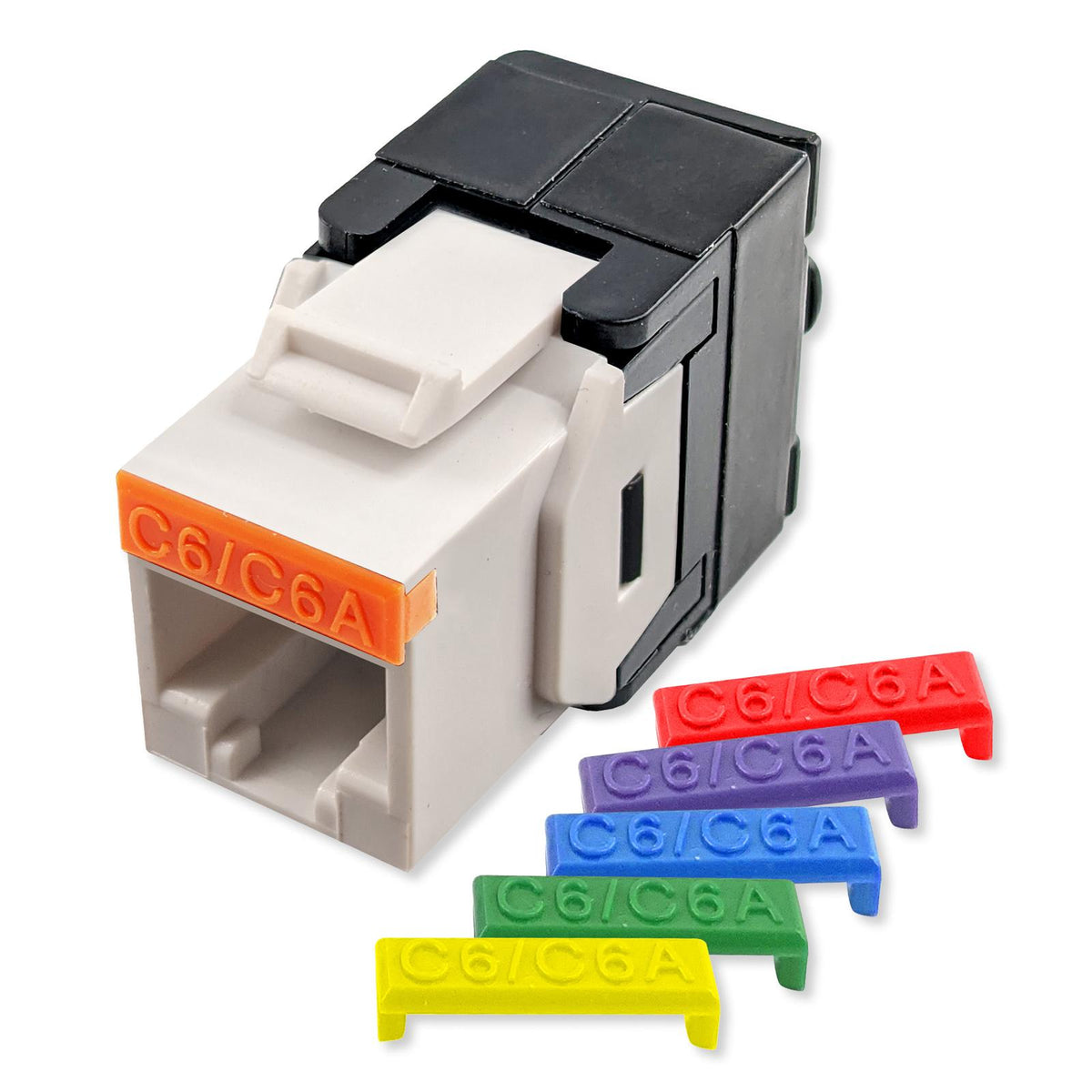 Simply45 Cat6/6A UTP 180 Degree Keystone Jack 110 Style