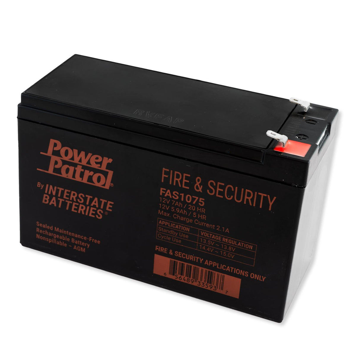 Interstate Batteries Power Patrol Lead Acid Battery, 12V 7Ah