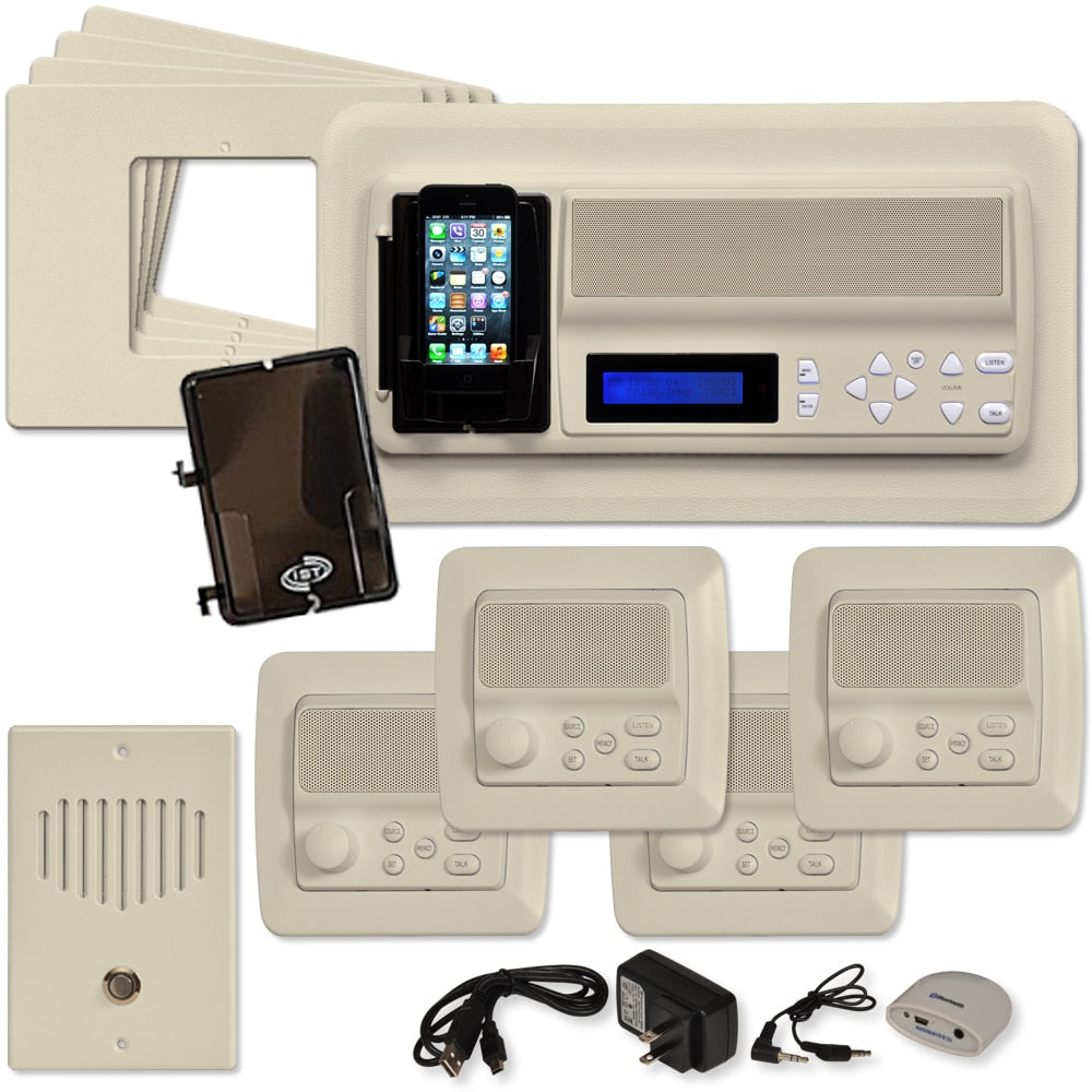 IST RETRO Music &amp; Intercom System Package, 4 Rooms (Horizontal Frames)