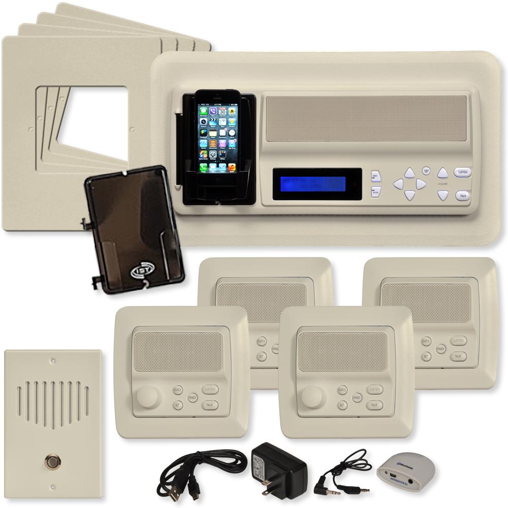 IST RETRO Music & Intercom System Package, 4 Rooms (Vertical Frames)