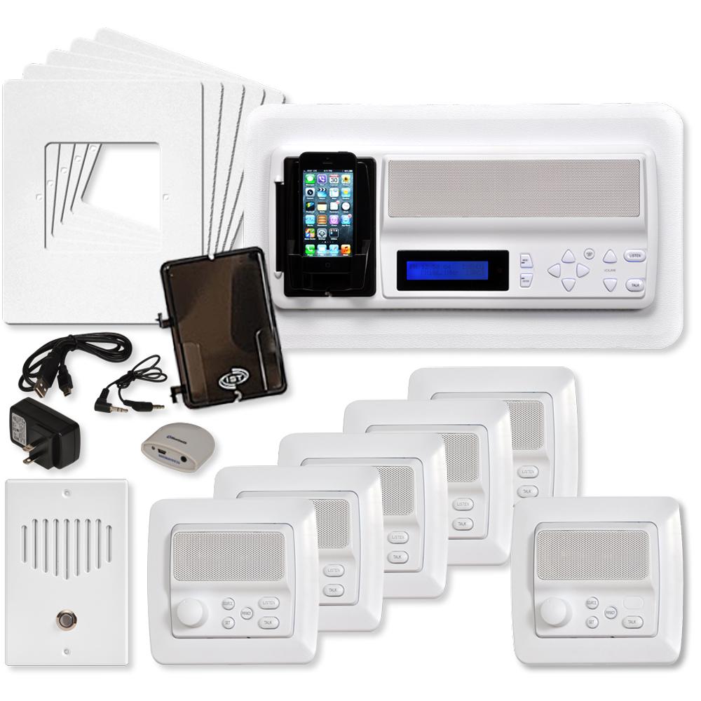 IST RETRO Music &amp; Intercom System Package, 5 Rooms (Vertical Frames)
