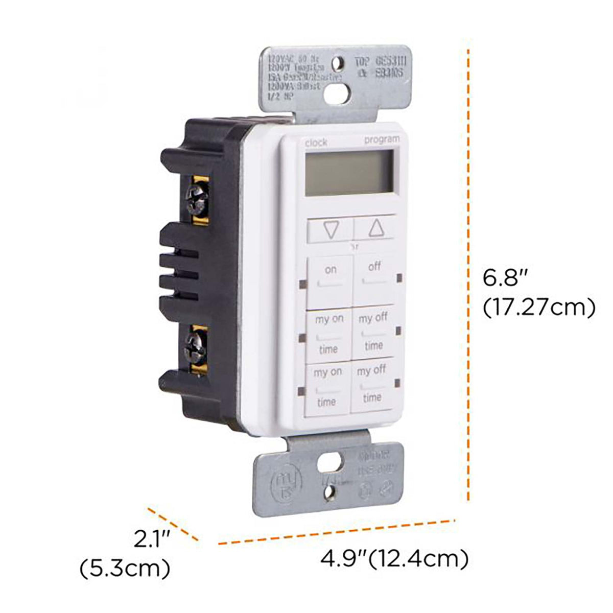 Jasco myTouchSmart Simple Set In-Wall Timer, White (Open Box)