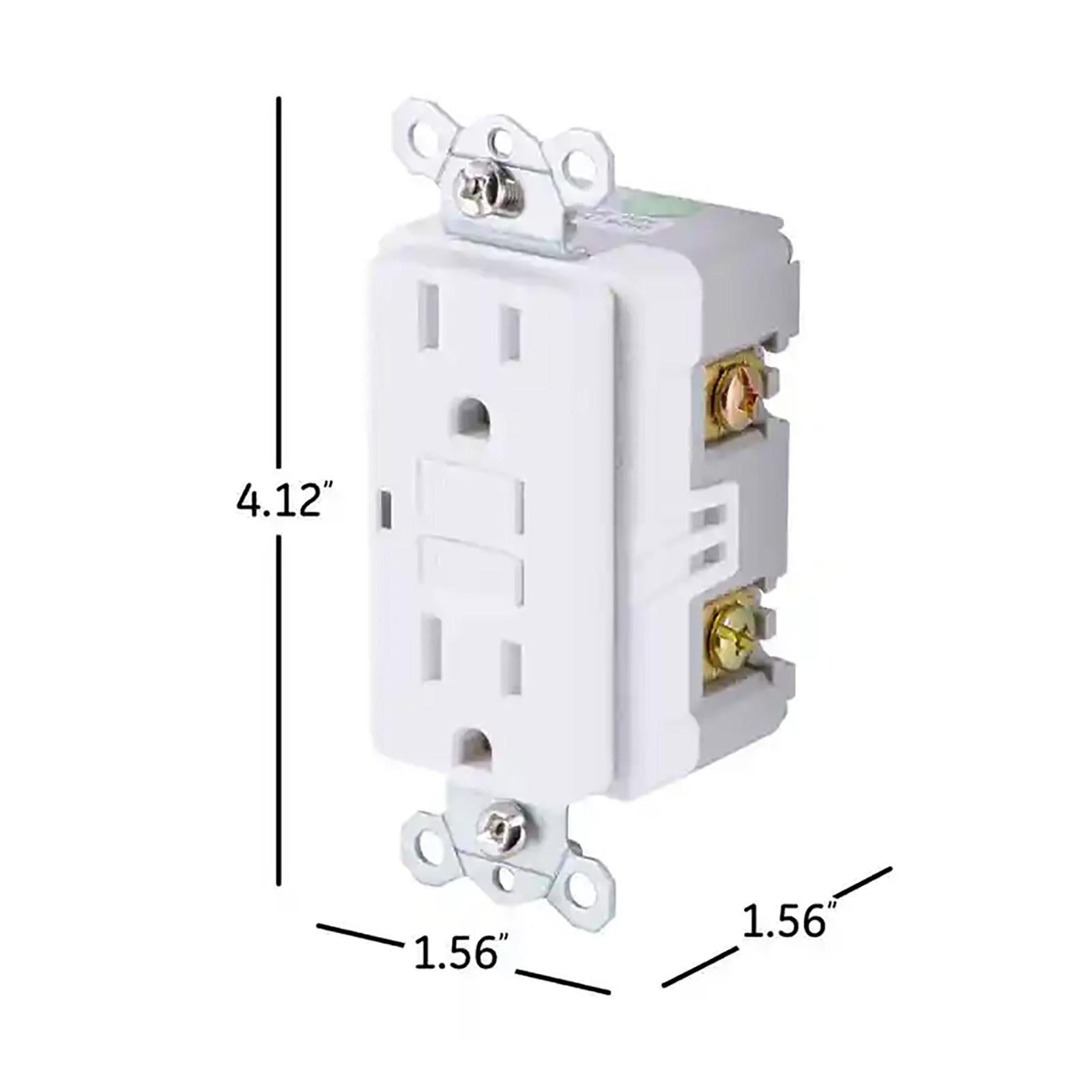 GE GFCI Receptacle with LED Indicator