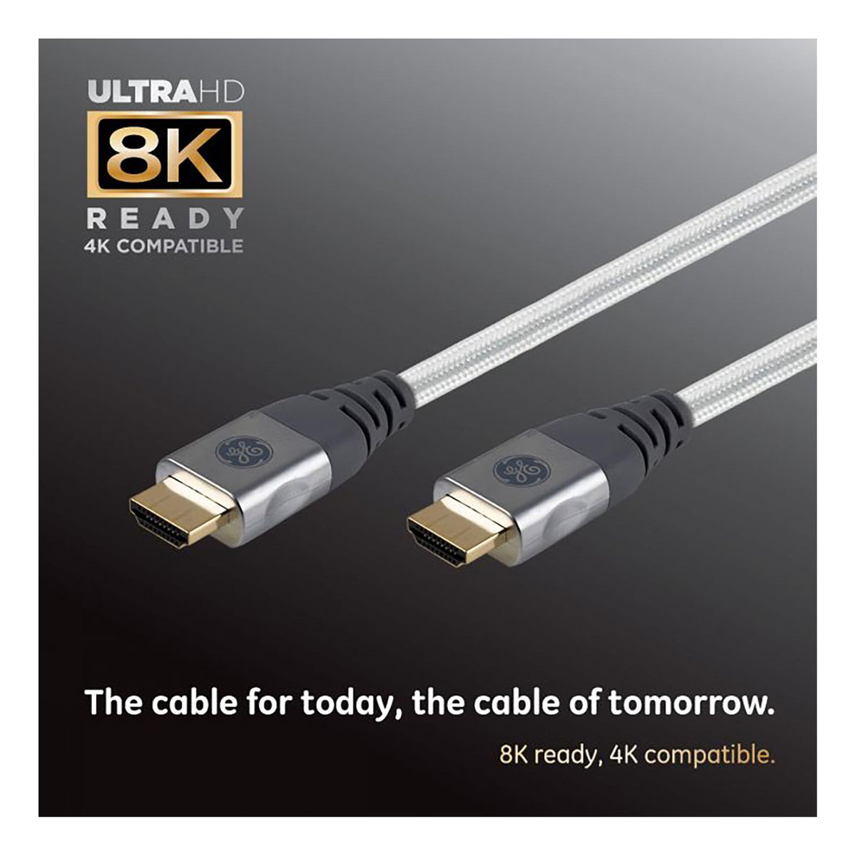 GE High Speed 8K HDMI Cable w/ Ethernet, 8ft