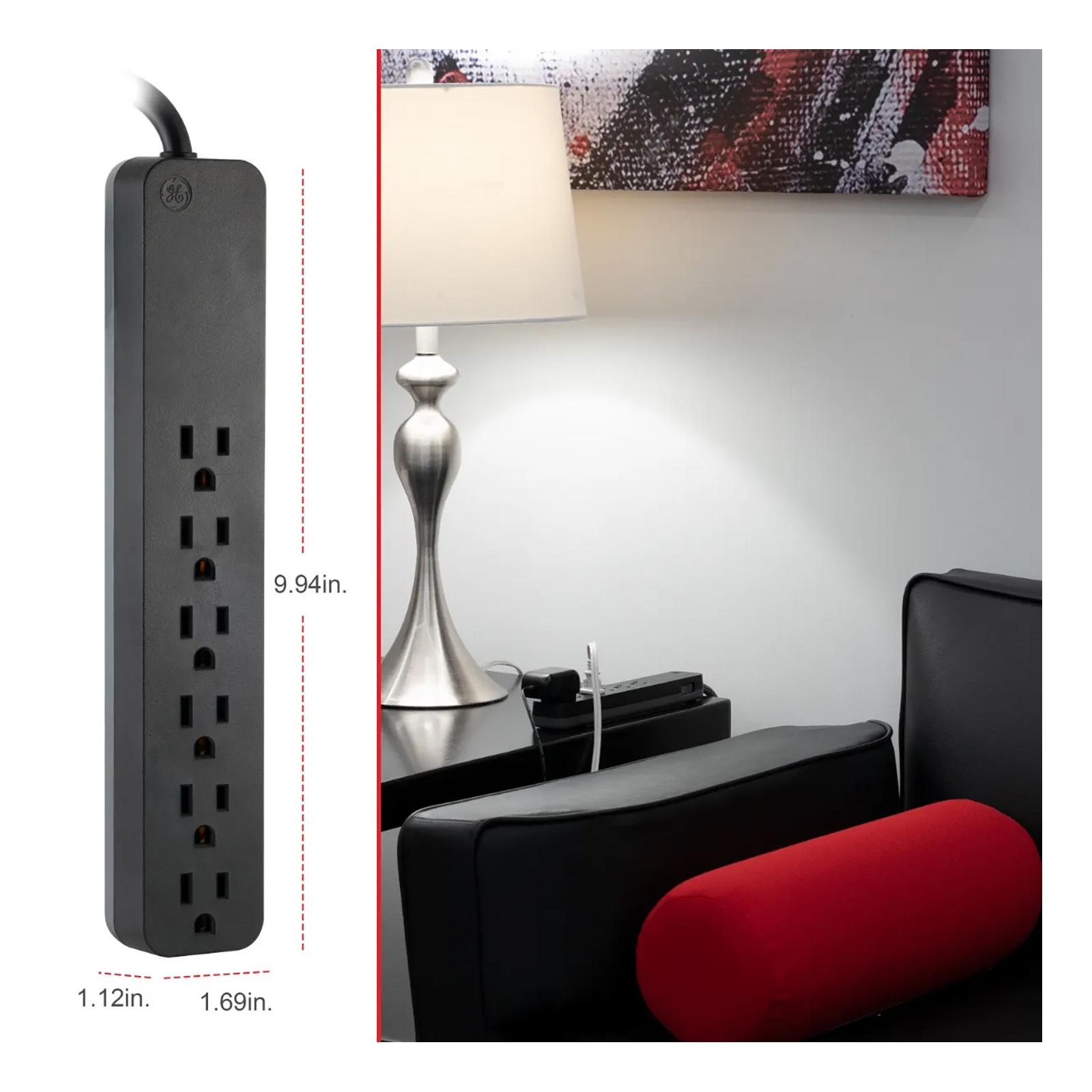GE 6-Outlet Surge Protector, 20'