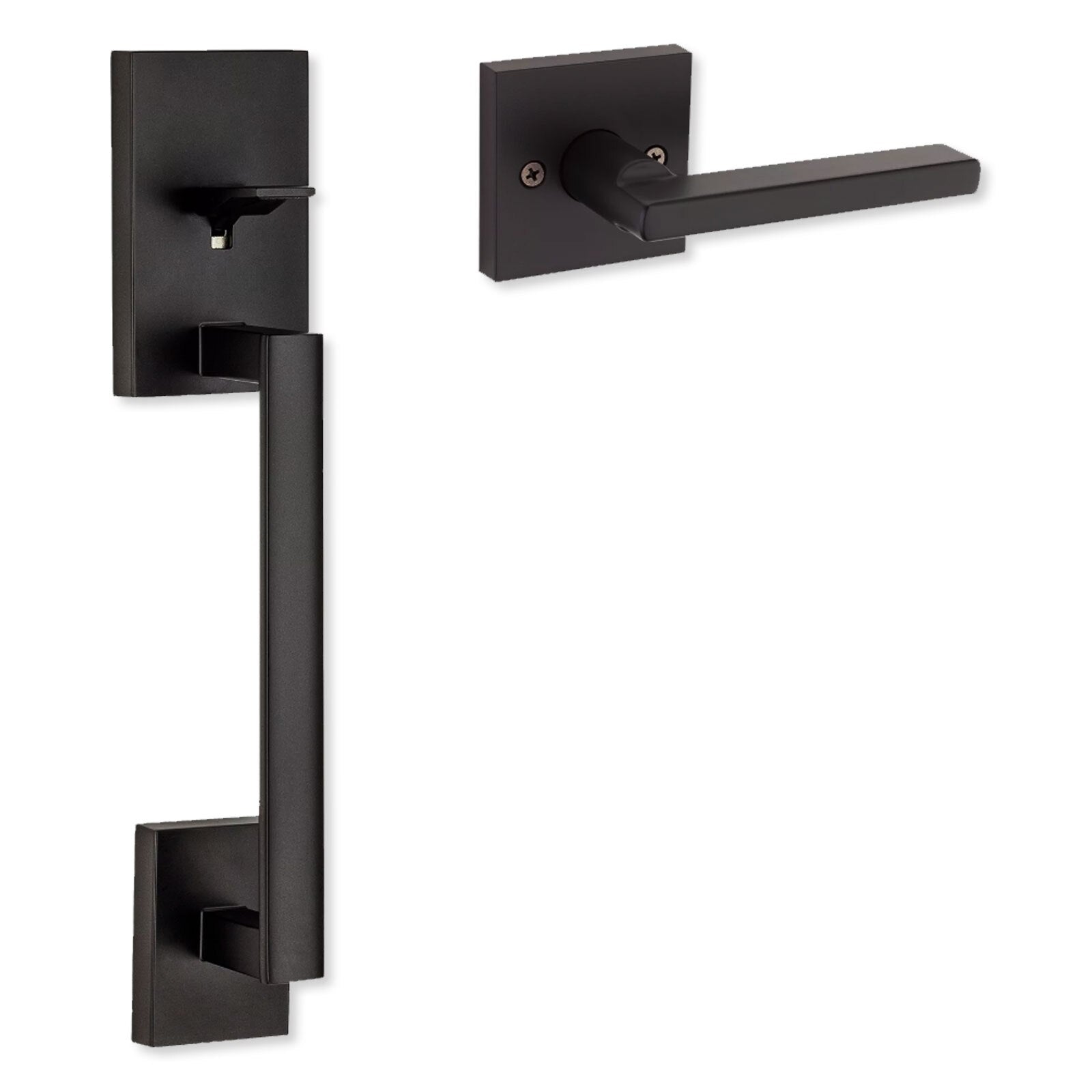 Kwikset San Clemente Handle with Halifax Lever, Square