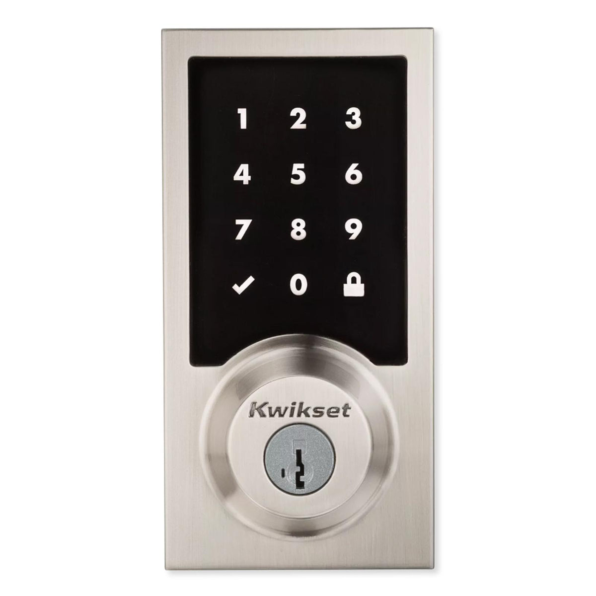 Kwikset SmartCode 916 Zigbee Contemporary Touchscreen Deadbolt with Home Connect, Satin Nickel (Open Box)
