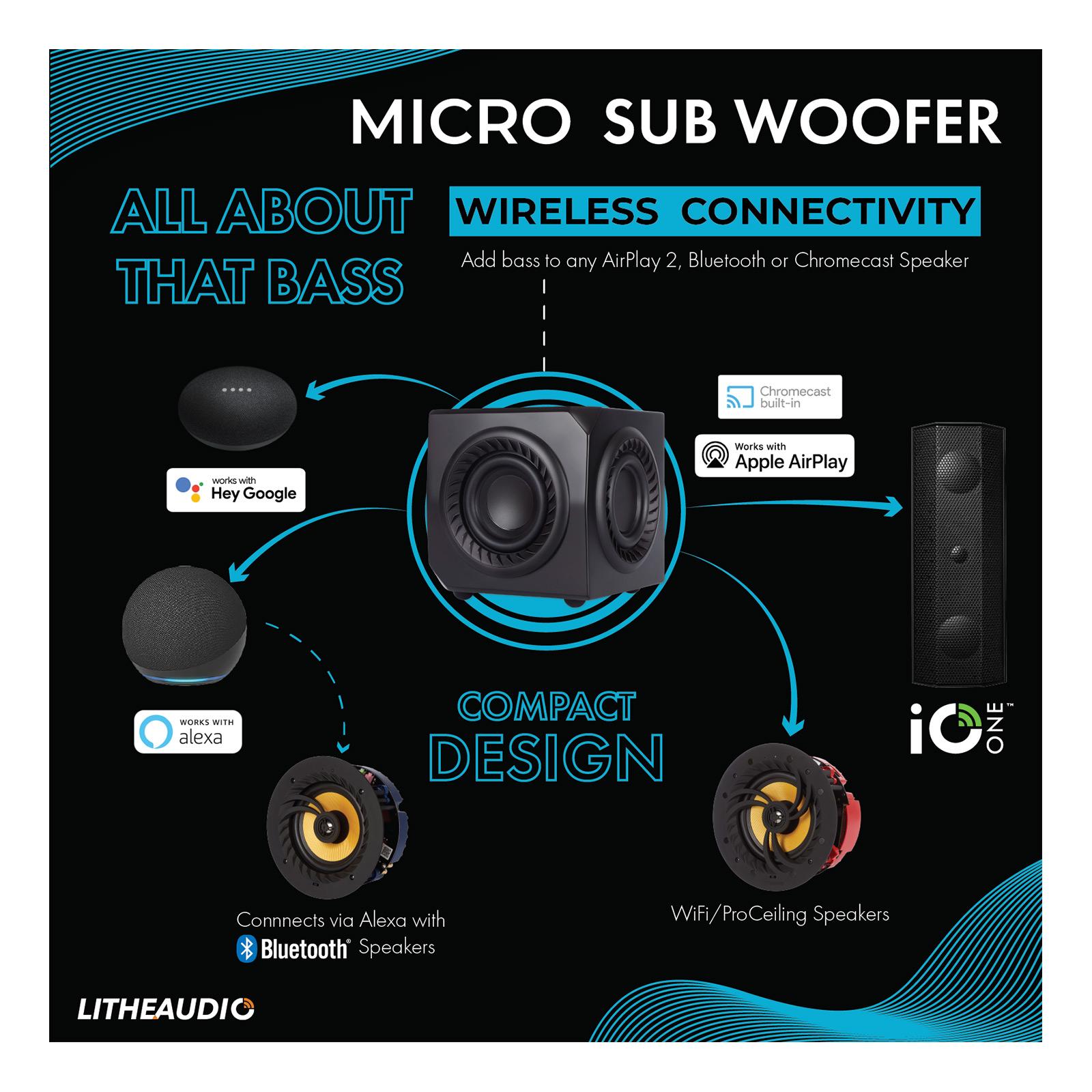 Lithe Audio Wireless Wi-Fi Micro Subwoofer