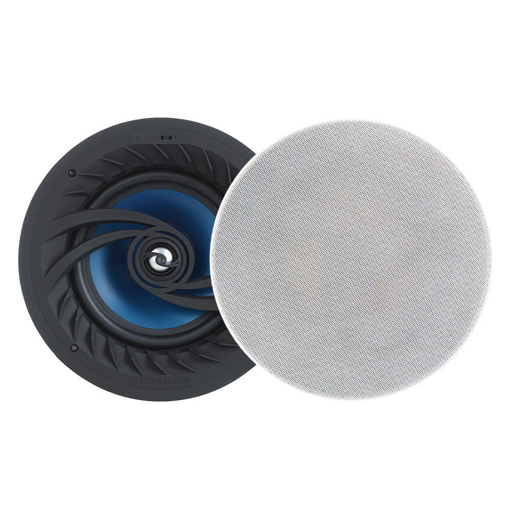 Lithe Audio 8 Inch Bluetooth Auracast Ceiling Speaker Pair (Master and Passive)