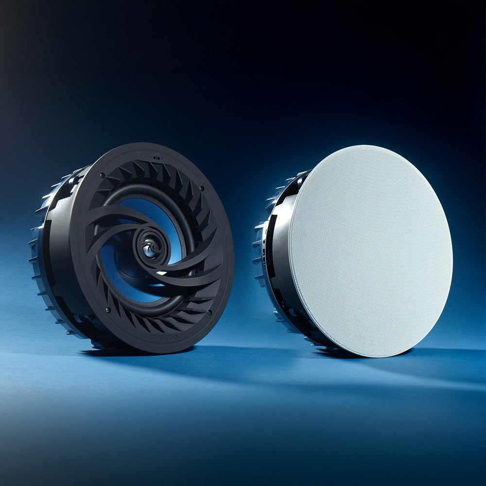 Lithe Audio 8 Inch Bluetooth Auracast Ceiling Speaker Pair (Master and Passive)