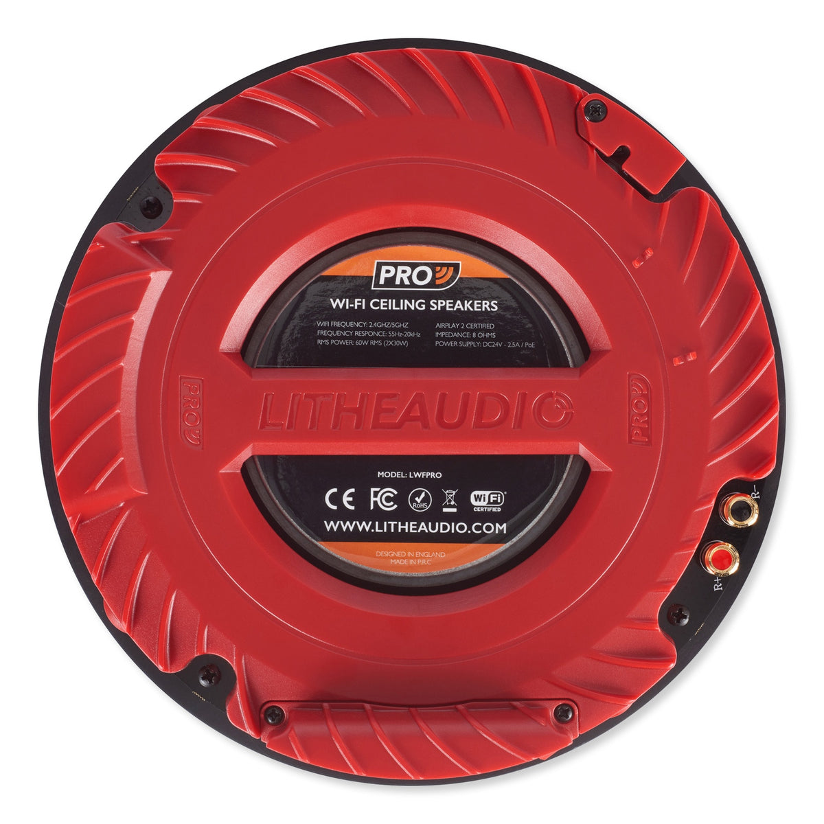 Lithe Audio Pro Series IP44 Bluetooth & Wi-Fi Ceiling speaker (Single)
