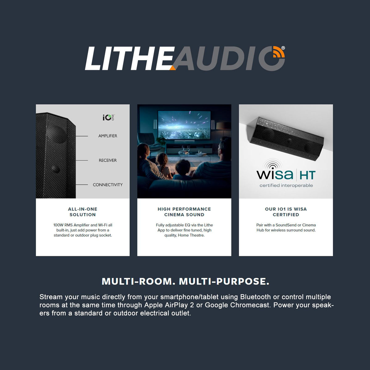 Lithe Audio IO1 WIFI Speaker - WISA (SINGLE)